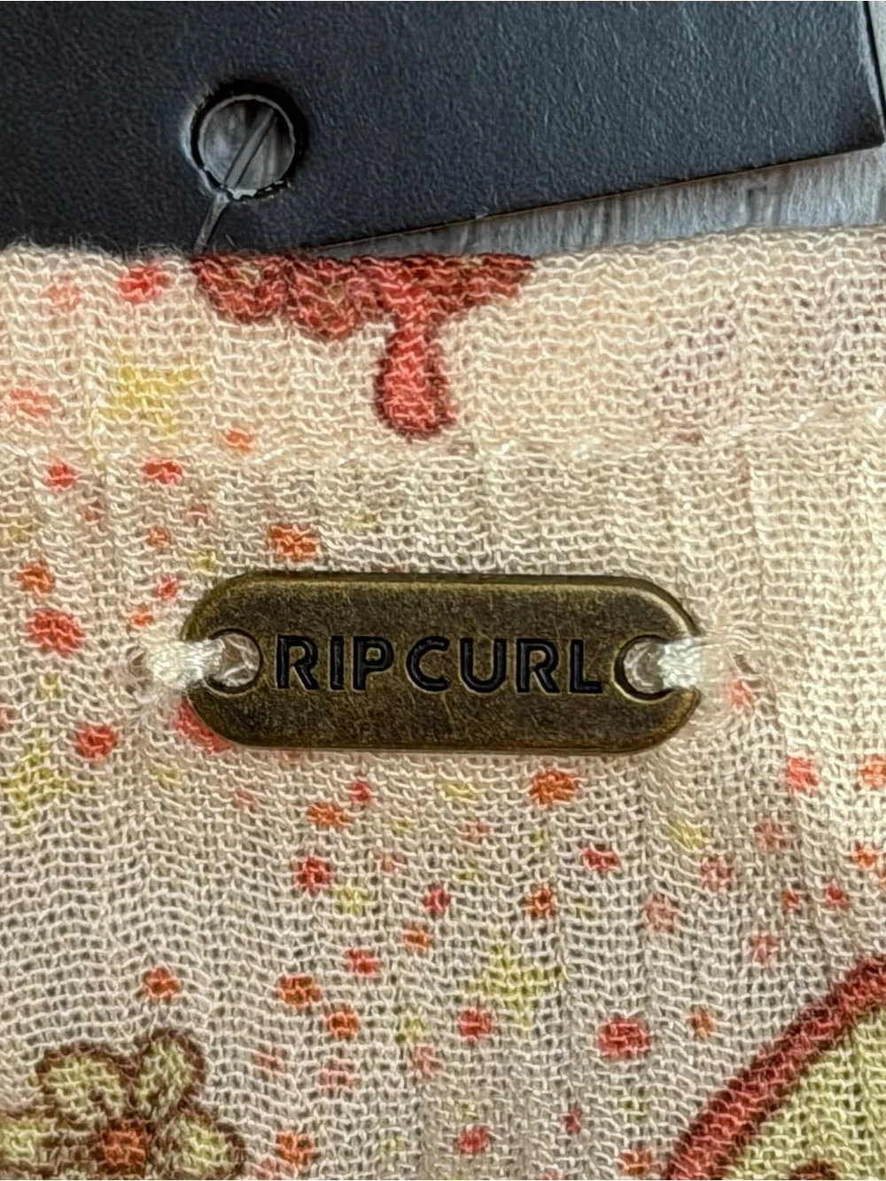 Rip Curl Girls Sun Catchers Viscose Crinkle Dress Size 10\S Boho Floral Bone NWT